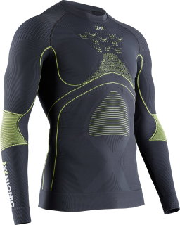 X-Bionic Funktions-Langarmshirt Rundhals Energy Accumulator 4.0 Unterwäsche charcoal/gelb Herren