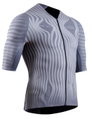 X-Bionic Fahrrad-Shirt Corefusion Ultimate Jersey (Front-Reißverschluss, dreier Rückentasche) windmap grau Herren