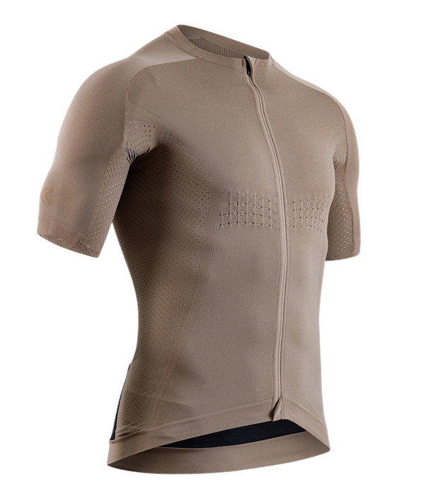 X-Bionic Fahrrad-Shirt Xceed Ride Jersey (Front-Reißverschluss, angenehmes Tragegefühl) sand/beige Herren