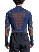 X-Bionic Funktions-Langarmshirt Energy Accumulator Light Half Zip Unterwäsche marineblau/orange Herren