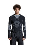 X-Bionic Funktions-Langarmshirt Energy Accumulator Light Half Zip Unterwäsche schwarz/grau Herren