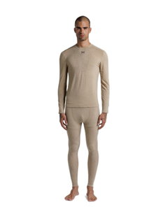 X-Bionic Functional Long Sleeve Shirt Mightywool Shirt LS (Merino Wool, warm) sand/beige Men's