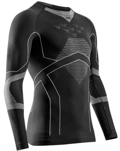 X-Bionic Funkcyjna koszulka z długim rękawem Energy Accumulator Light (idealna termoregulacja) bielizna czarna/szara męska