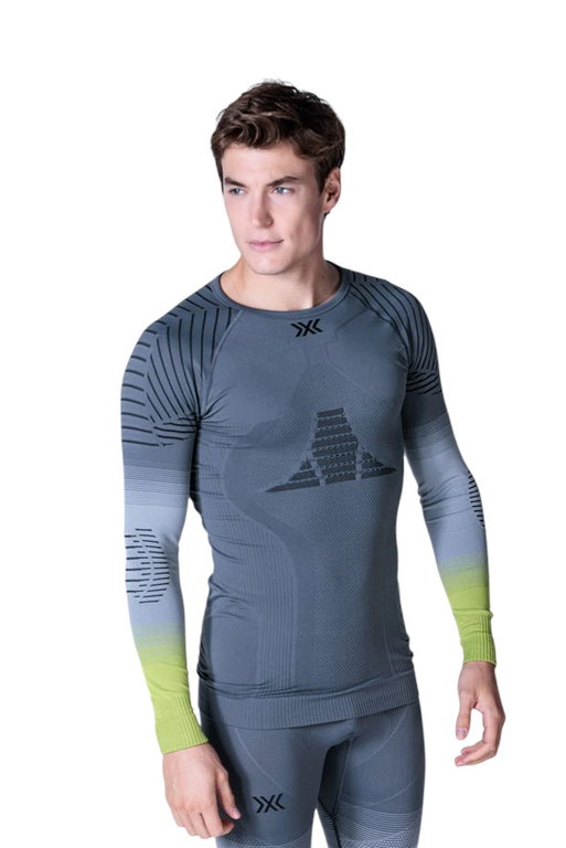 X-Bionic Langarmshirt Invent FX (temperaturregulierung) Unterwäsche grau/lime Herren