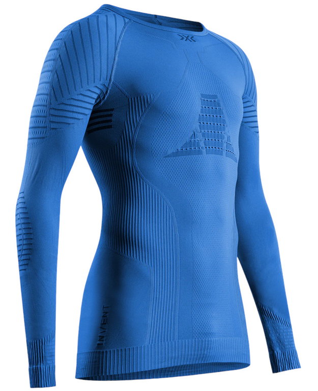 X-Bionic Langarmshirt Rundhals Invent 4.0 Unterwäsche royalblau Herren