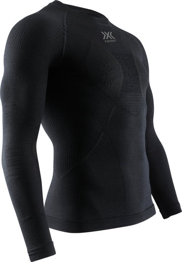 X-Bionic Funktions-Langarmshirt Merino-Natural Shirt (Merinowolle) Unterwäsche schwarz Herren