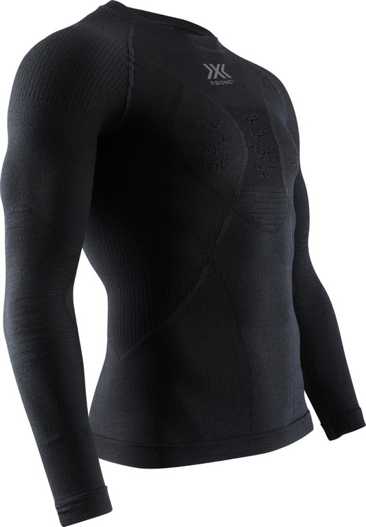 X-Bionic Funktions-Langarmshirt Merino-Natural Shirt (Merinowolle) Unterwäsche schwarz Herren