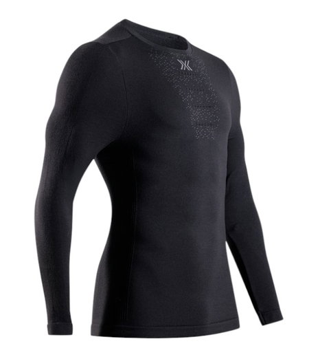 X-Bionic Funktions-Langarmshirt Mightywool Shirt LS (Merinowolle, warm) schwarz Herren