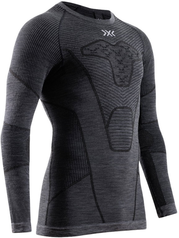 X-Bionic Funktions-Langarmshirt Symbio Merino (Merinowolle) Unterwäsche grau Herren