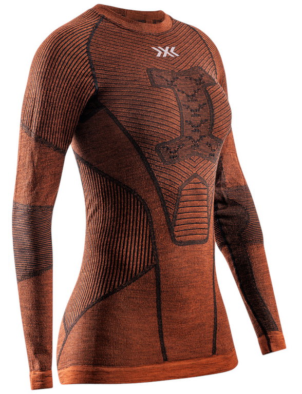 X-Bionic Funktions-Langarmshirt Symbio Merino (Merinowolle) Unterwäsche braun Herren