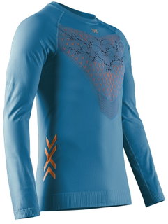 X-Bionic Functional Long Sleeve Twyce Run Shirt (tight-fitting) Underwear mineral blue/orange Men