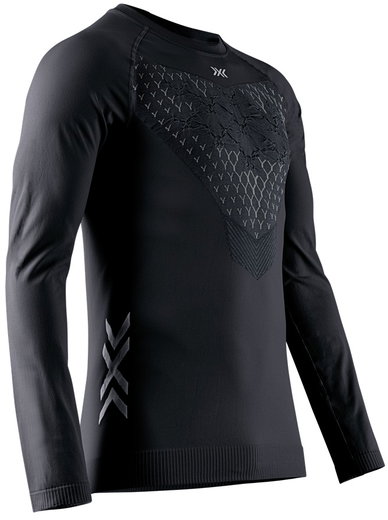 X-Bionic Funktions-Langarmshirt Twyce Run Shirt (enganliegend) Unterwäsche schwarz/charcoal Herren