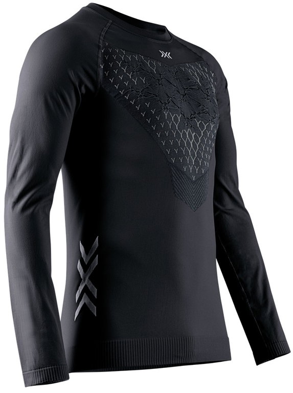 X-Bionic Funktions-Langarmshirt Twyce Run Shirt (enganliegend) Unterwäsche schwarz/charcoal Herren