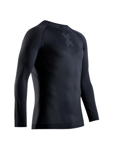 X-Bionic Lauf-Langarmshirt Xceed Run Shirt LS (leicht, optimale Temperaturregulierung) schwarz/rhinograu Herren
