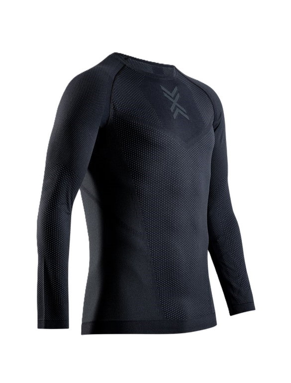 X-Bionic Lauf-Langarmshirt Xceed Run Shirt LS (leicht, optimale Temperaturregulierung) schwarz/rhinograu Herren