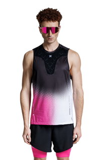 X-Bionic Lauf-Tanktop Corefusion Run Tank schwarz/neopink/weiss Herren