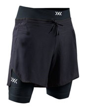 X-Bionic Laufhose Effektor 2in1 Short (eingehängte Innenhose) kurz schwarz/schwarz Herren