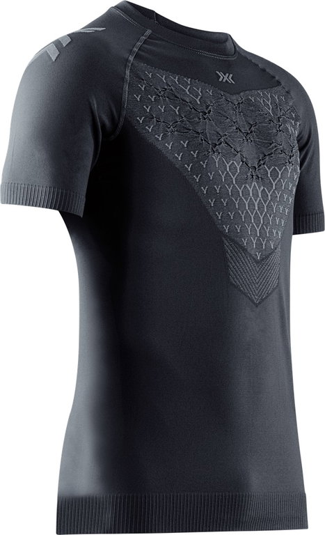 X-Bionic Laufshirt Twyce Run (enganliegend) Kurzarm schwarz/charcoal Herren
