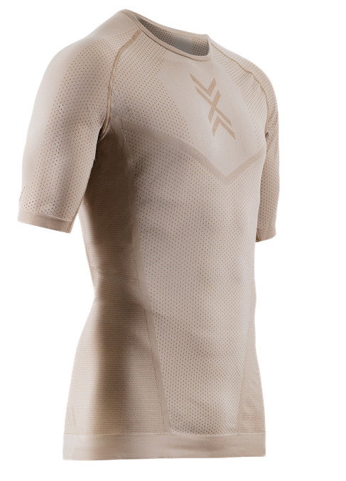 X-Bionic Laufshirt Xceed Ride Run Shirt (optimale Thermoregulation) sandbraun Herren