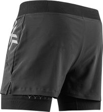 X-Bionic Laufhose Twyce Race 2in1 Short (eingehängte Innenhose) kurz schwarz/charcoalgrau Herren