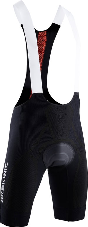 X-Bionic Fahrradhose Bike The Trick 4.0 BIB Short Padded schwarz/orange Herren