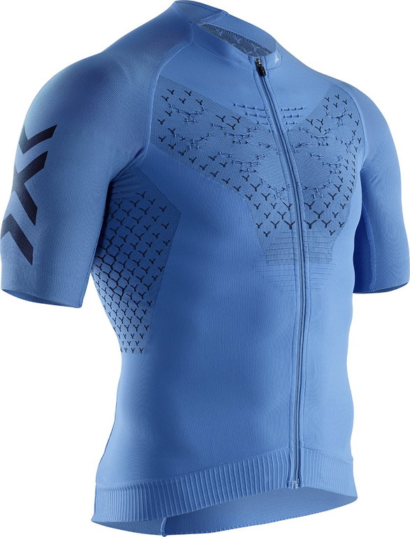 X-Bionic Cycling Shirt Twyce 4.0 Short Sleeve Full-Zip Blue Men