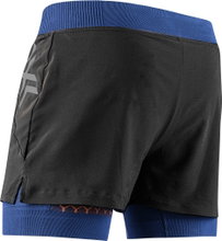 X-Bionic Laufhose Twyce Race 2in1 Short (eingehängte Innenhose) kurz schwarz/dunkelblau/orange Herren
