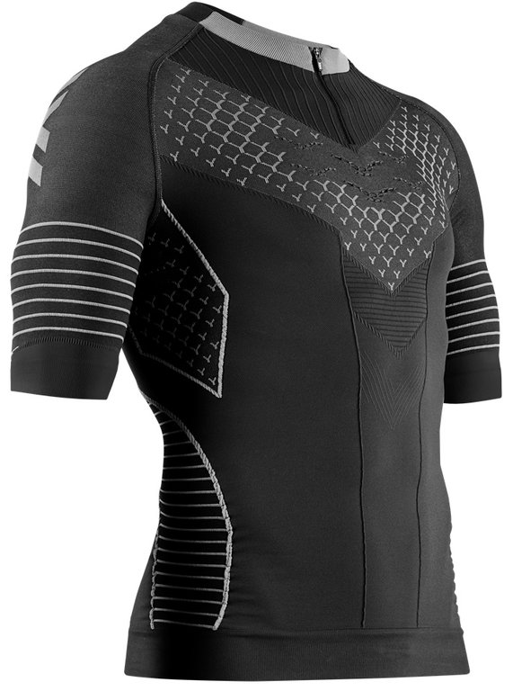 X-Bionic Laufshirt Twyce Race Shirt (enganliegend) Kurzarm schwarz/charcoal Herren