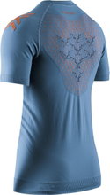 X-Bionic Laufshirt Twyce Run (enganliegend) Kurzarm mineralblau/orange Herren