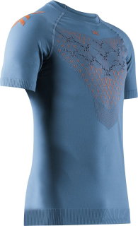 X-Bionic Running Shirt Twyce Run (tight-fitting) Short Sleeve mineral blue/orange Men