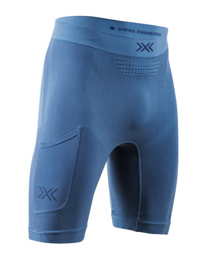 X-Bionic Laufhose Xceed Ride Run Short Tight (optimale Thermoregulation) kurz slateblau/marine Herren