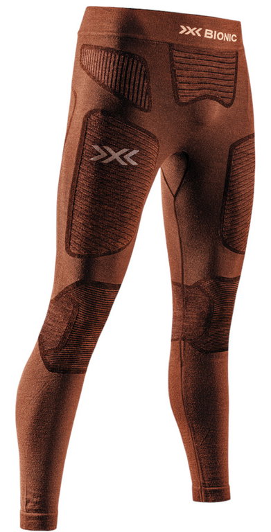 X-Bionic Unterziehhose Symbio Merino Pant (Merinowolle) lang Unterwäsche braun Herren