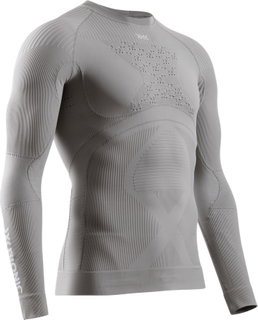 X-Bionic Funktions-Langarmshirt Rundhals Energy Accumulator 4.0 Unterwäsche hellgrau Herren