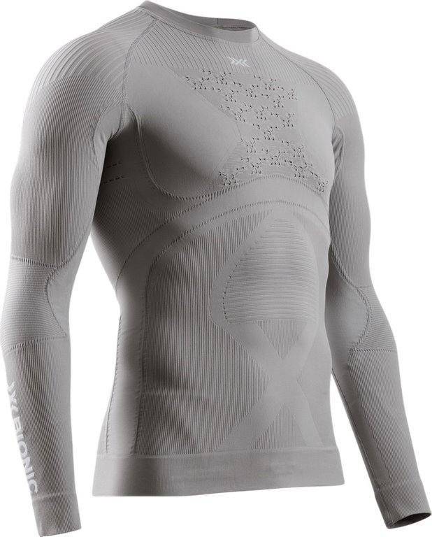 X-Bionic Funktions-Langarmshirt Rundhals Energy Accumulator 4.0 Unterwäsche hellgrau Herren