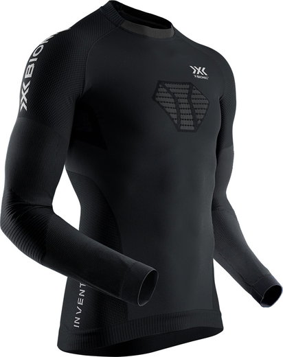 X-Bionic Funktions-Langarmshirt Invent 4.0 Running Shirt Unterwäsche schwarz Herren