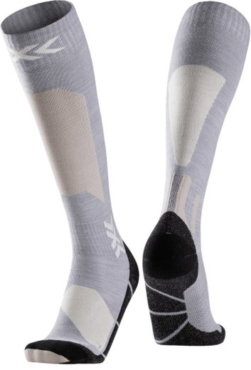 X-Socks Skisocke Ski Discover Merino OTC (Merinowolle) hellgrau Herren - 1 Paar