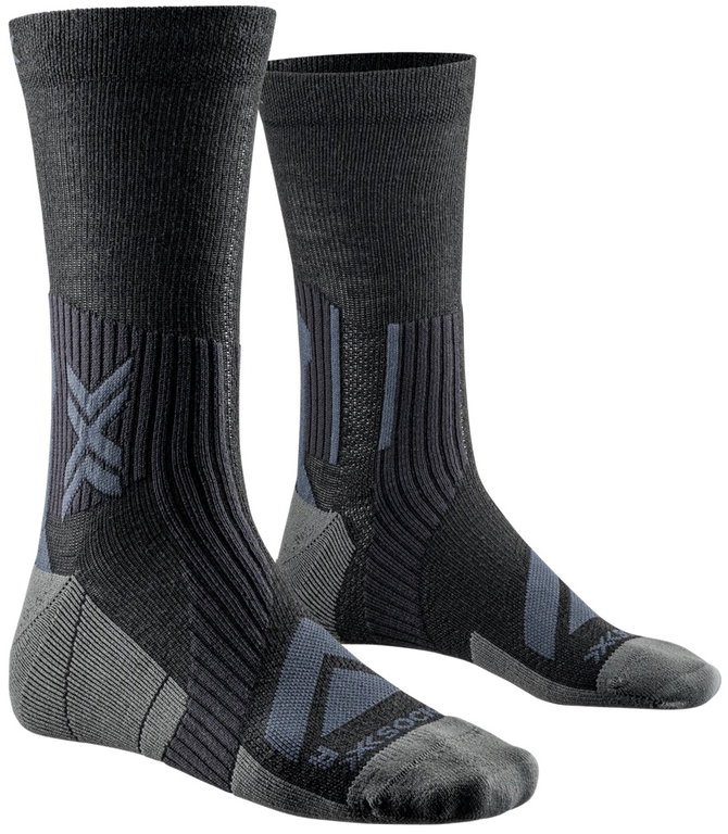 X-Socks Radsocke Bike Expert Merino Crew schwarz/charcoal Herren - 1 Paar