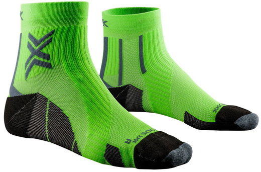 X-Socks Laufsocke Run Perform Ankle fluogrün/schwarz Herren - 1 Paar