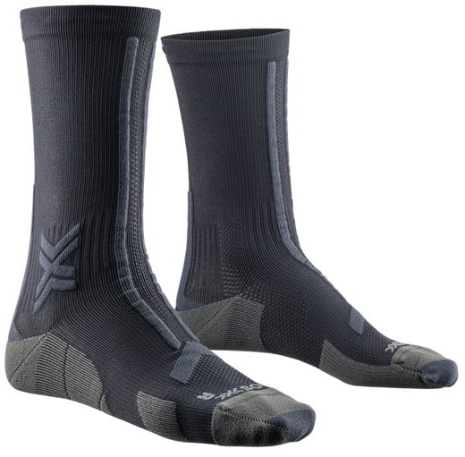 X-Socks Laufsocke Trailrun Discover Crew (für Traillaufe) schwarz/charcoal Herren - 1 Paar