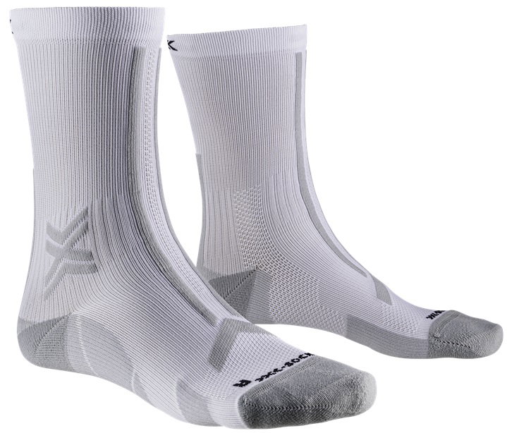 X-Socks Laufsocke Trailrun Discover Crew (für Traillaufe) weiss/grau Herren - 1 Paar
