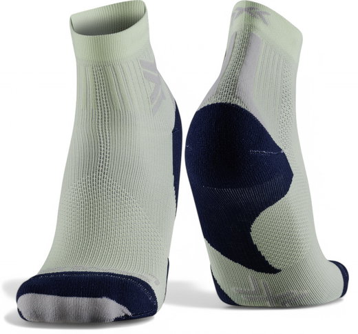 X-Socks Running Sock Run Discover Ankle fluo neo lime green/black Men's - 1 Pair