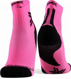 X-Socks Laufsocke Run Discover Ankle fluo pink/schwarz Herren - 1 Paar