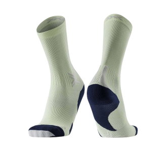 X-Socks Running Sock Run Discover Crew neo lime/black/grey Men's - 1 Pair