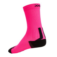 X-Socks Laufsocke Run Discover Crew fluo pink/schwarz Herren - 1 Paar