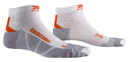 X-Socks Running Socks Run Discovery 4.0 white/grey/orange Men - 1 Pair