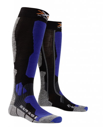 X-Socks Skisocke Alpin Silver schwarz/blau Damen - 1 Paar