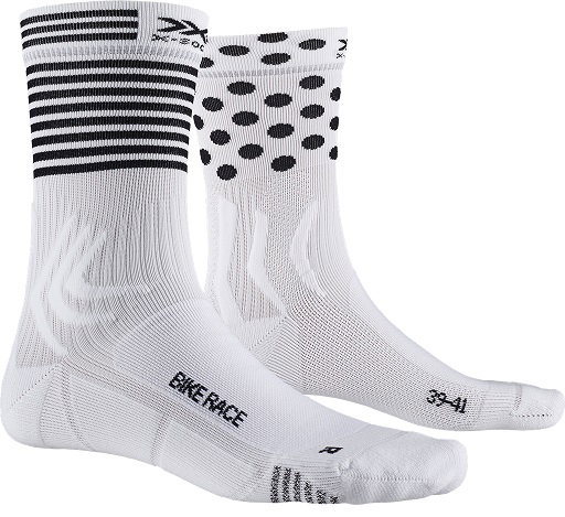 X-Socks Radsocke Bike Race 4.0 weiss/schwarz Herren - 1 Paar