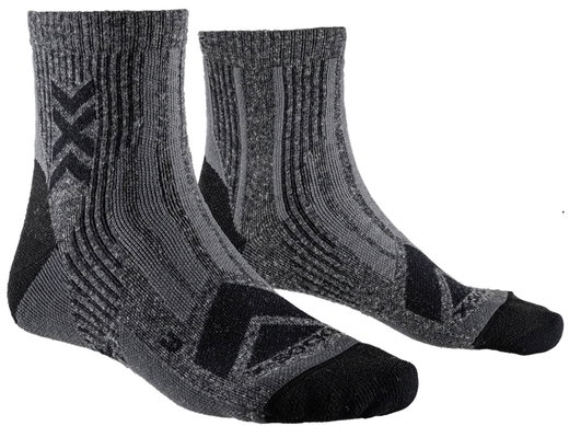 X-Socks Trekkingsocke Hike Perform Merino Ankle charcoalgrau Herren - 1 Paar
