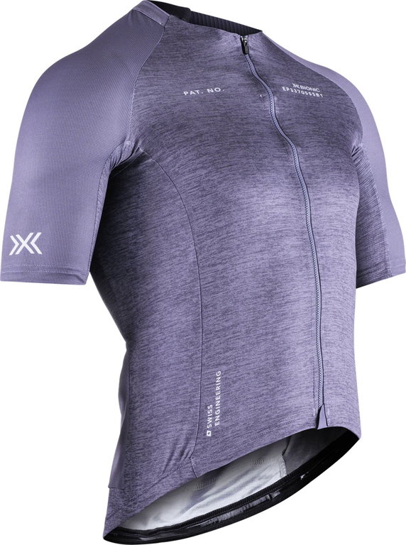 X-Bionic Fahrrad-Shirt Corefusion Endurance Merino Jersey (Front-Reißverschluss, dreier Rückentasche) lavender Herren