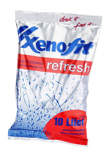 Xenofit Sportgetränk Refresh (Mineraldrink mit C-Vitaminen) Frucht Mix 600g Beutel für 10 Liter